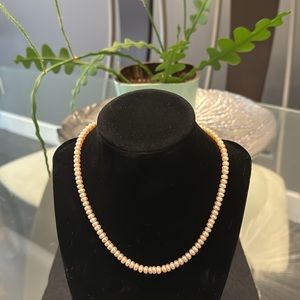 4 mm peach flat baroque fresh water pearls